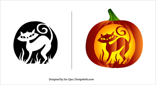 10 Free Halloween Scary Pumpkin Carving Patterns Stencils Designbolts