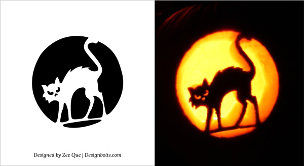 10 Free Printable Scary Pumpkin Carving Patterns Stencils Ideas 2014 