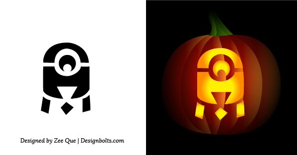 Free Simple & Easy Pumpkin Carving Stencils / Patterns for Kids 2014
