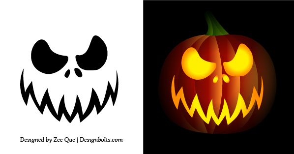Free Simple Easy Pumpkin Carving Stencils Patterns For Kids 2014 