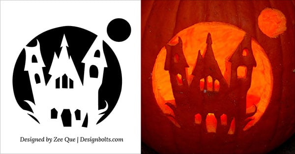 15 Free Printable Scary Halloween Pumpkin Carving Stencils Patterns 