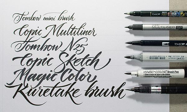 brush lettering markers