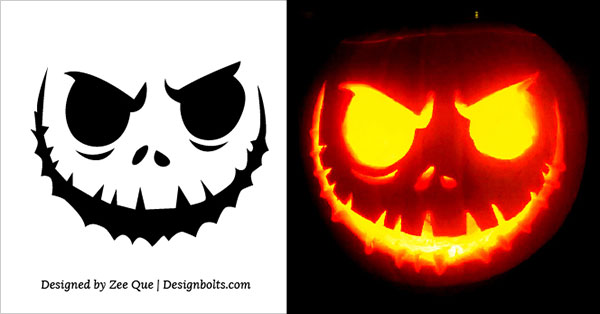 10 Free Scary Halloween Pumpkin Carving Stencils Patterns Ideas 2017 