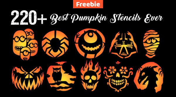 5 Free Scary Halloween Jack O Lantern Pumpkin Carving Stencils 