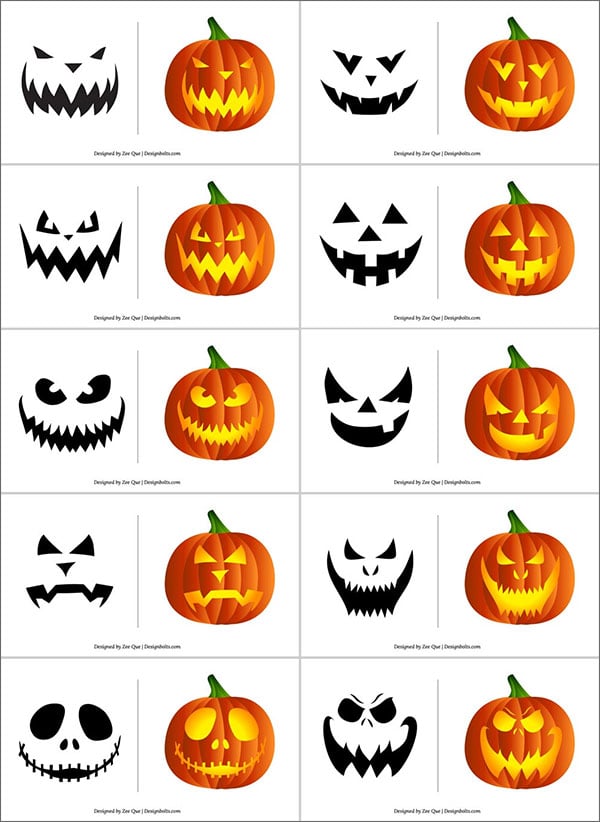 290  Free Printable Halloween Pumpkin Carving Stencils Patterns
