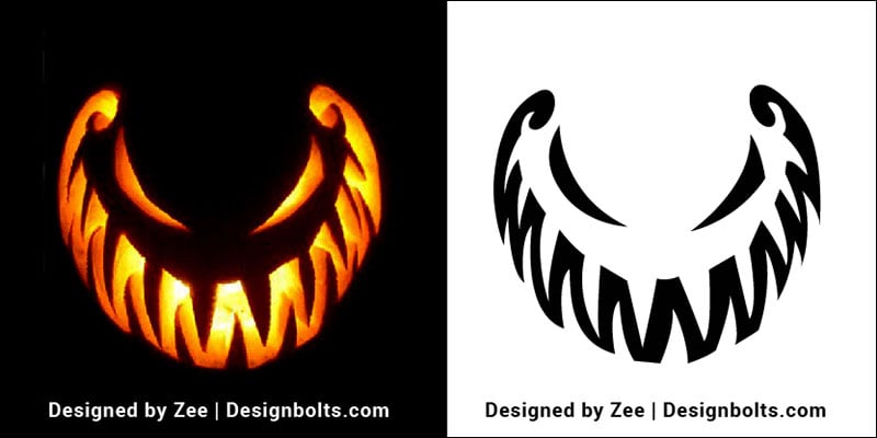 10 Free Scary Halloween Pumpkin Carving Stencils Patterns Ideas 2018 