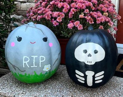 No Carve Painted Pumpkin Ideas For Halloween Designbolts