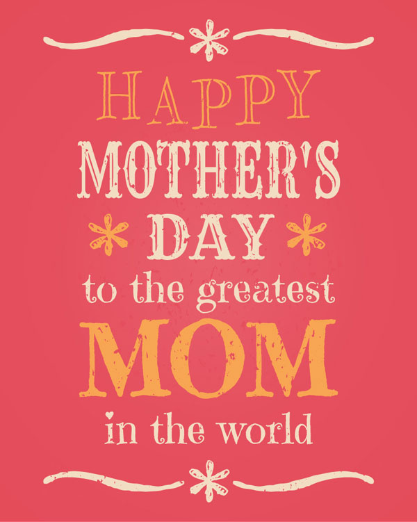 Happy Mother's Day 2013 Beautiful Cards, Vector Images & Typography