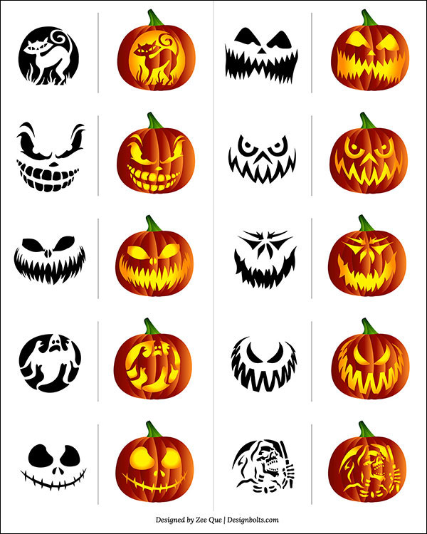 Printable Pumpkin Faces