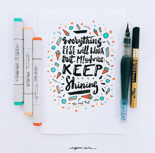 50+ Inspiring Typography Hand Lettering Quotes by Eugenia Clara ...