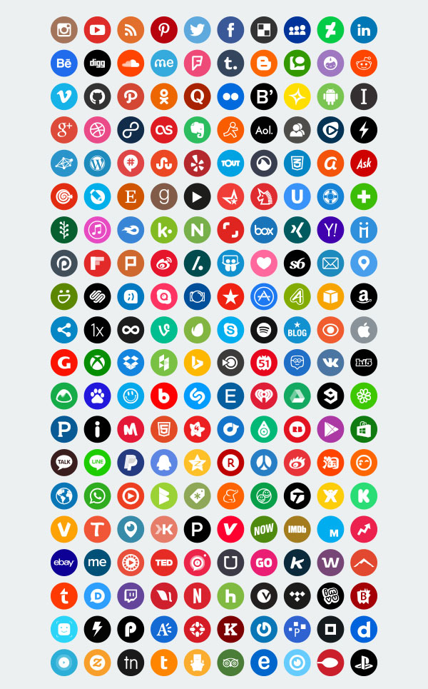 10 Stunning Free & Premium Social Media Icons Sets 2015 | World's