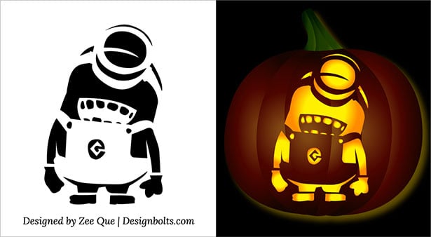 10 Best Free Minion Pumpkin Carving Stencils Patterns Ideas For 