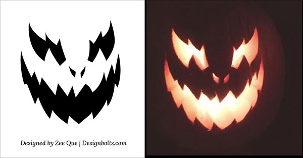 10 Free Halloween Scary Cool Pumpkin Carving Stencils Patterns 