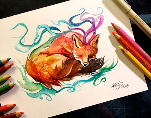color pencil drawing ideas animals