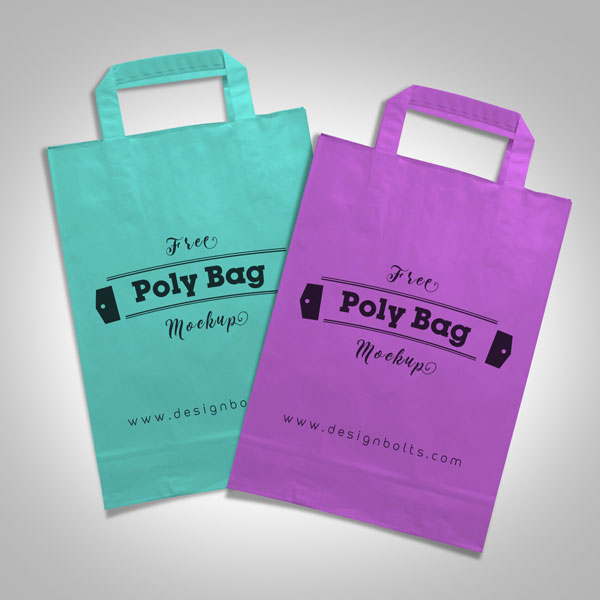 Download Free Plastic Polly Shopping Bag Mock Up Psd