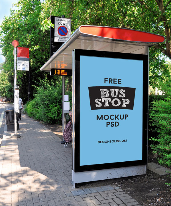 Download 2 Free Hq Outdoor Advertising Bus Shelter Mock Up Psd Files Yellowimages Mockups