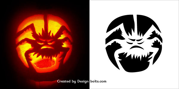 10 Free Scary Halloween Pumpkin Carving Patterns, Stencils & Printable ...