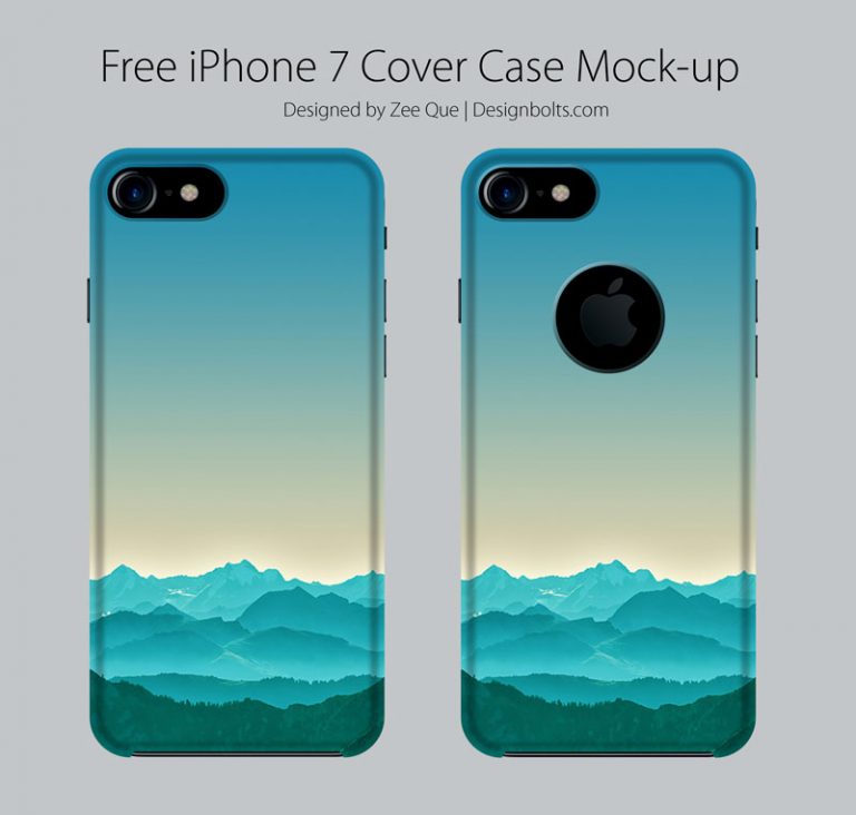 Download Free Apple iPhone 7 Back Cover Case Mock-up PSD File