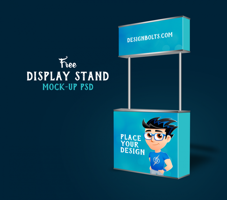 Free Trade Show Booth Display Stand Mock-Up PSD