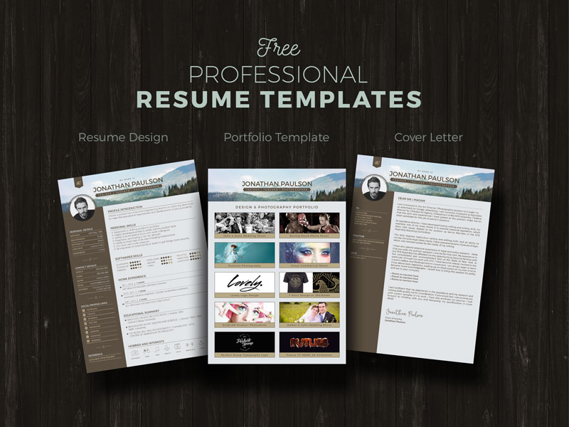Free Modern Resume And Cover Letter Templates Topmost Collection Popular