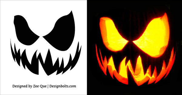 10 Free Scary Halloween Pumpkin Carving Stencils, Patterns & Ideas 2017 ...