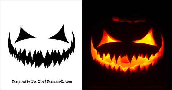 20 Free Scary Halloween Pumpkin Carving Stencils, Faces & Ideas 2017 ...