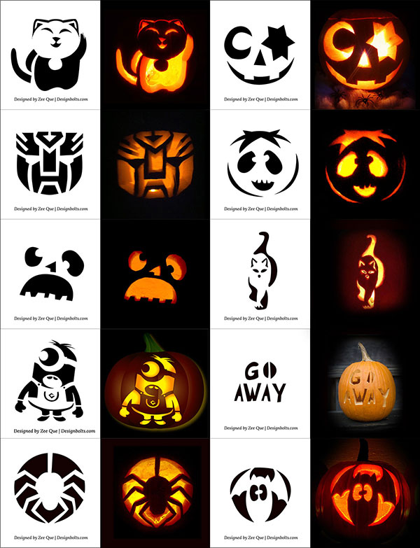 20 cool easy pumpkin carving stencils cute funny cool easy halloween
