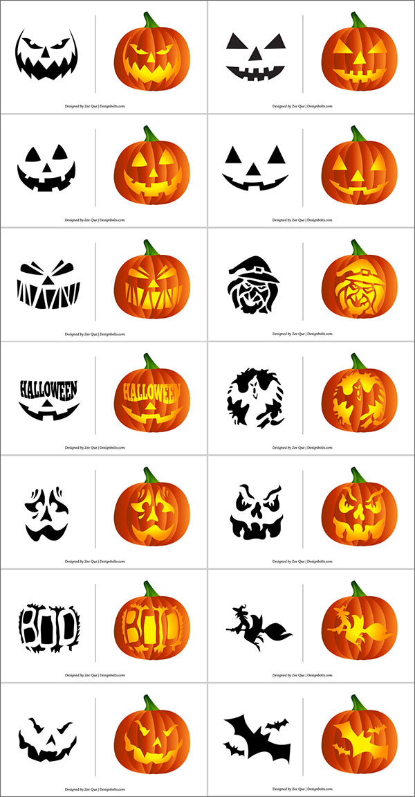 Easy Pumpkin Carving Templates
