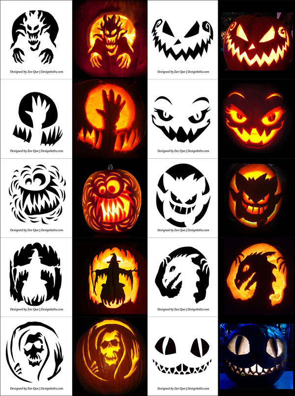 Free Halloween Pumpkin Carving Patterns Printable
