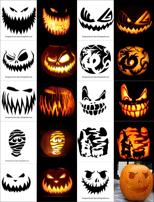 pumpkin face stencil