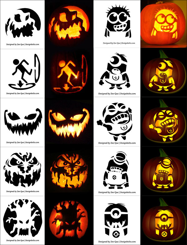 free printable minion pumpkin stencils