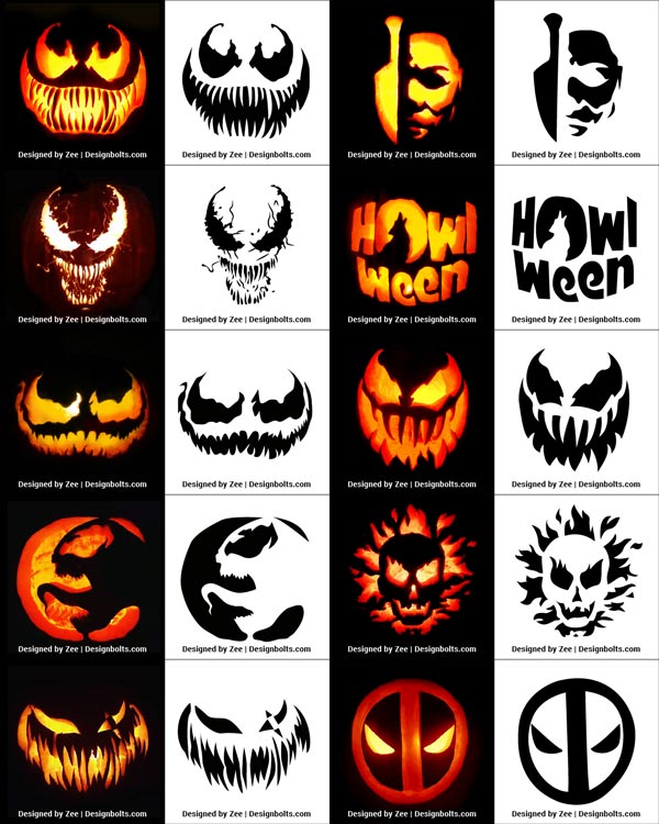 420+ Free Printable Halloween Pumpkin Carving Stencils, Patterns