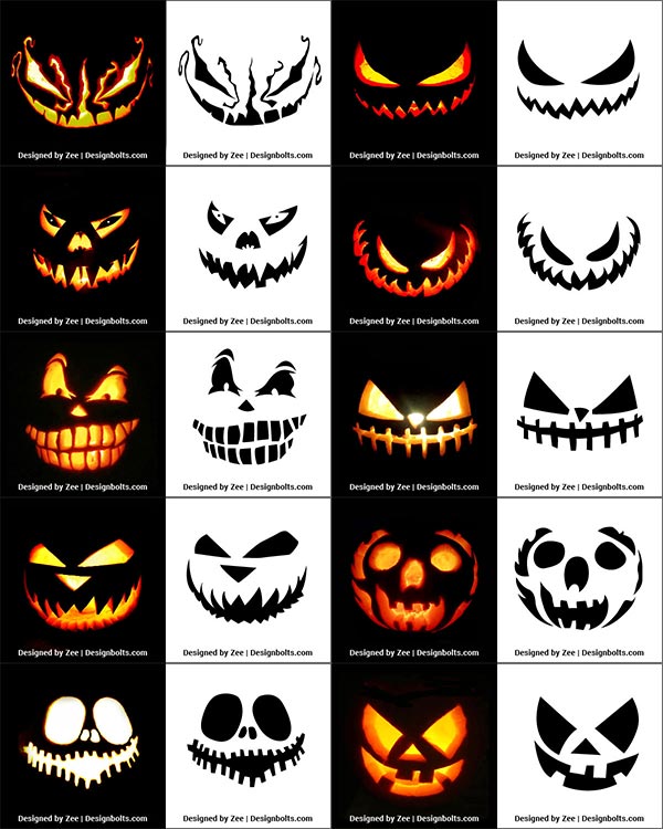 420  Free Printable Halloween Pumpkin Carving Stencils Patterns