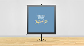 Free Meeting Projector Screen Board Mockup PSD