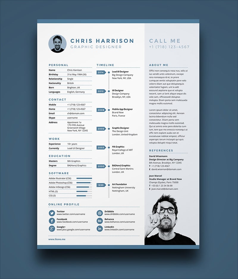 Best Free Resume Cv Design Templates In Ai Mockup Psd Collection My 