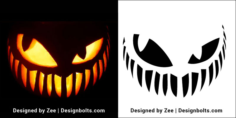 10 Free Scary Halloween Pumpkin Carving Stencils Patterns Ideas 2018 Jack O Lantern Faces 