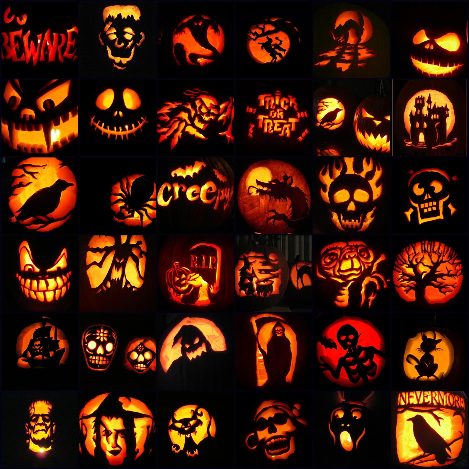 scary pumpkin face easy
