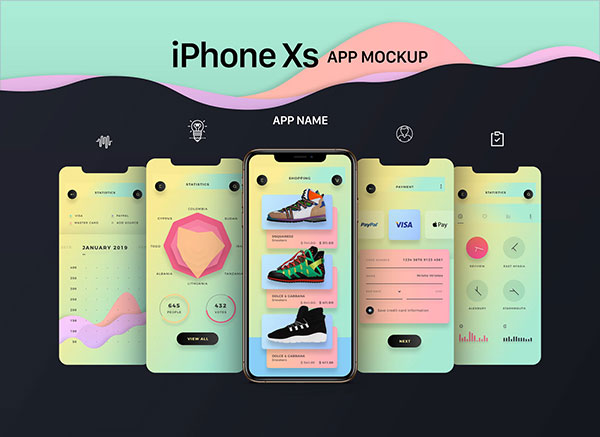 Download 45 The Best Iphone Xs Xr Xs Max Mockup Psd Sketch Ai Eps Xd Templates