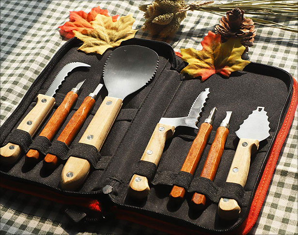Halloween Pumpkin Carving Kit 10 PCS Professional Carving Knife Tools Set
