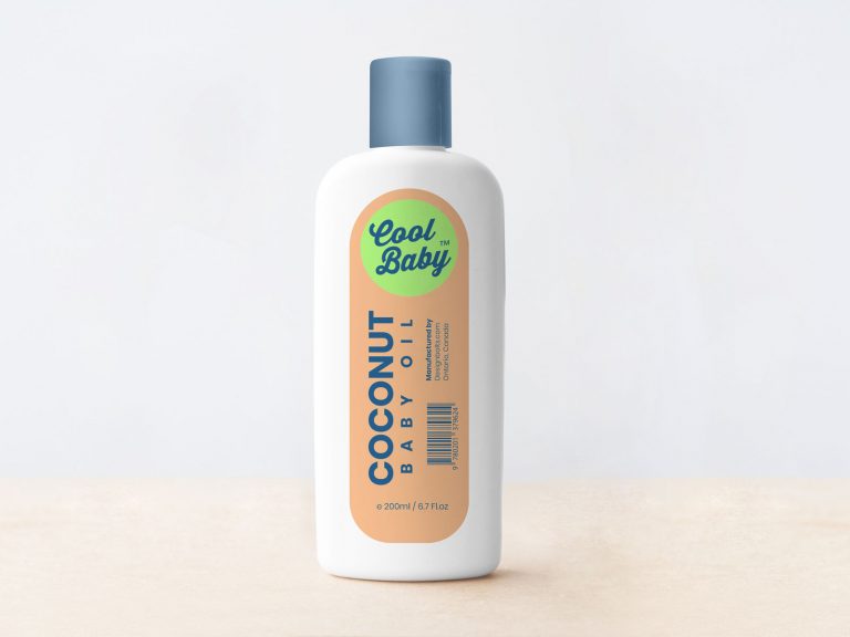 Download Free Baby Cream / Oil Plastic Bottle Mockup PSD