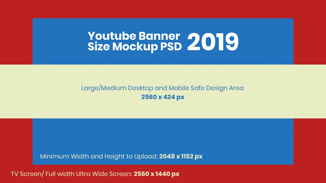 Download Free YouTube Banner Size Mockup 2019 & Design Template PSD ...