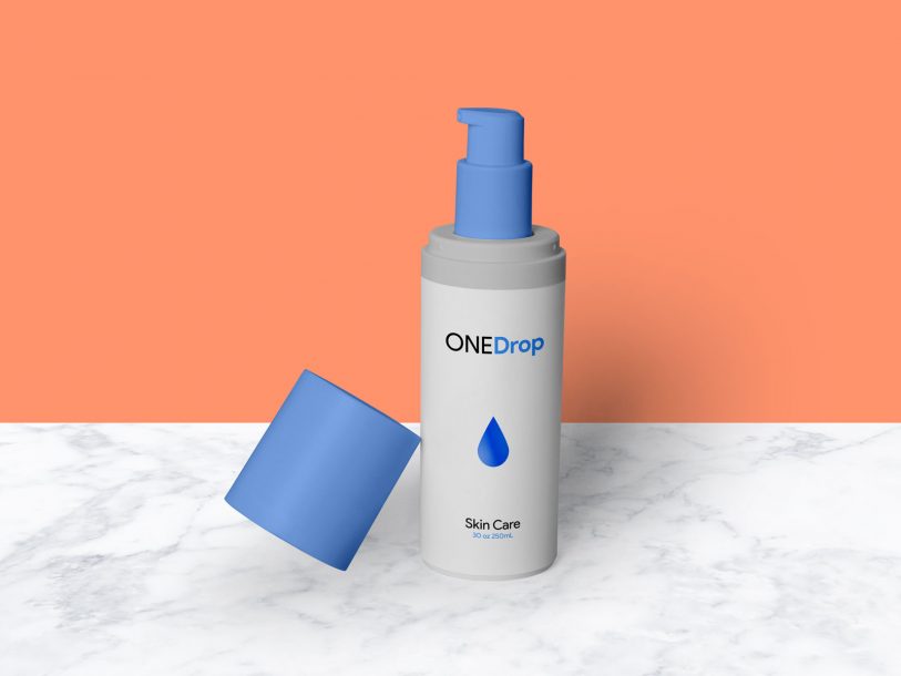 Download Free Skin Care Cream Plastic Opaque Bottle Mockup PSD ...