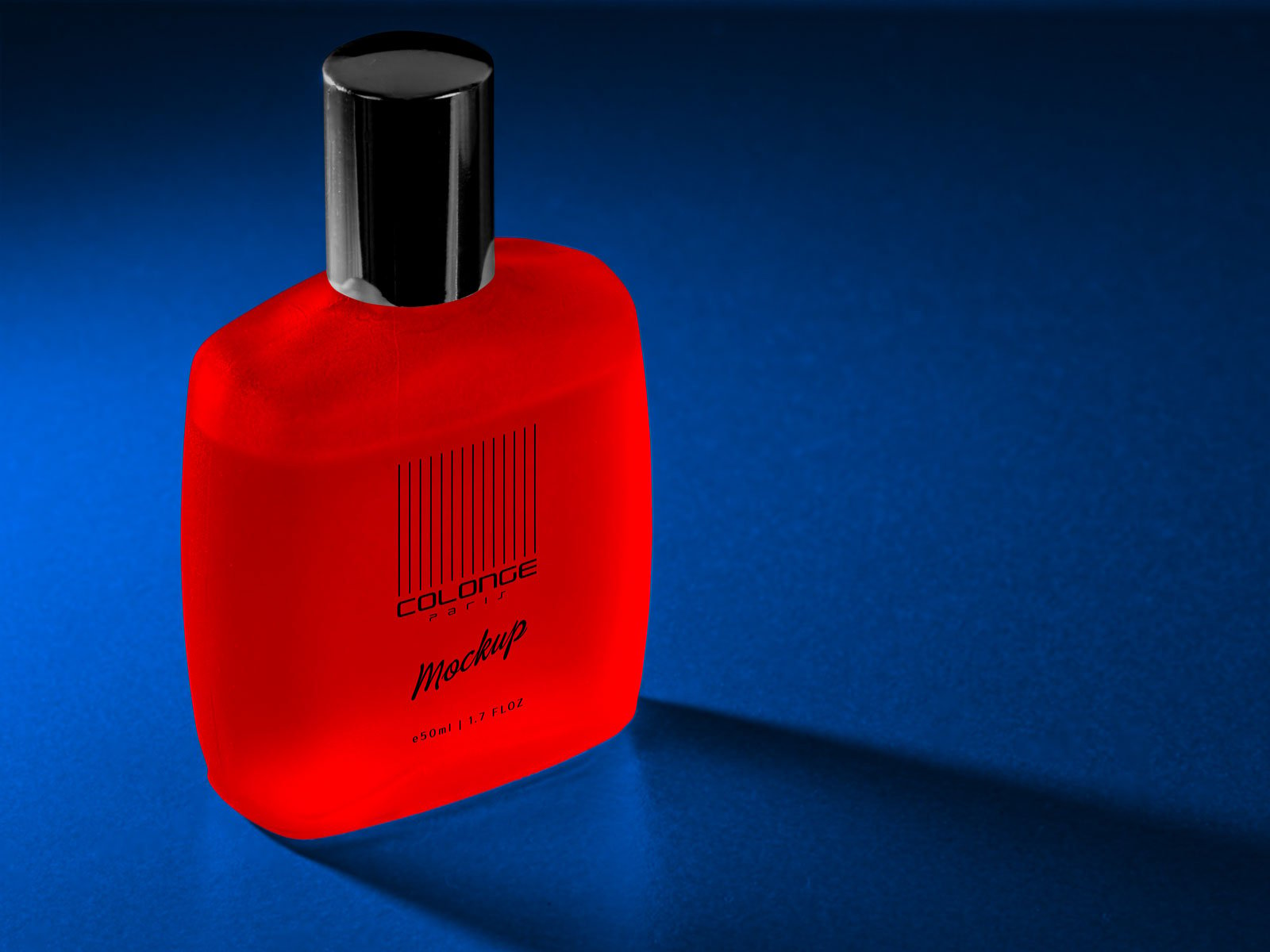 Free Frosted Cologne / Perfume Bottle Mockup PSD | Designbolts