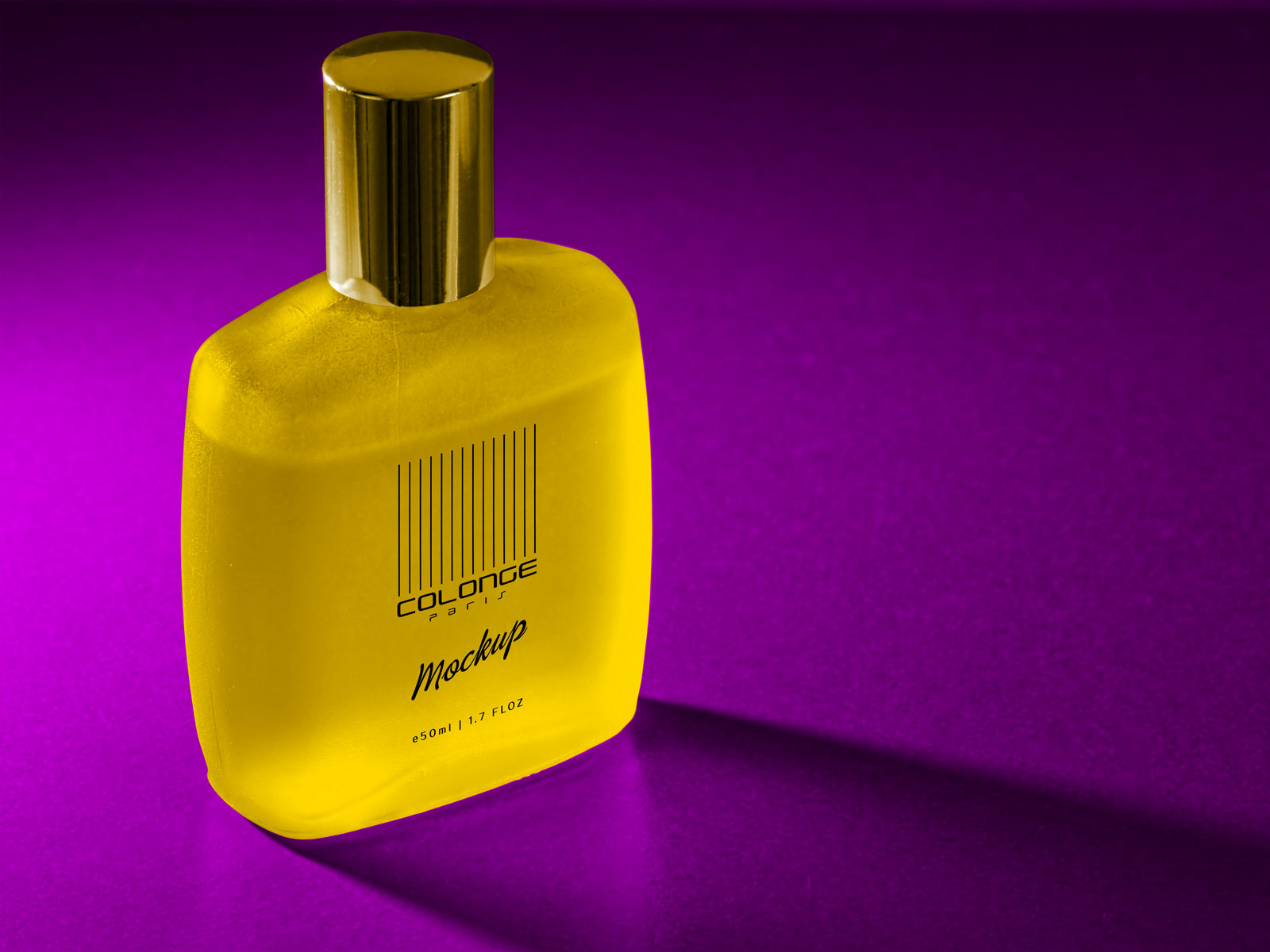 Download Free Frosted Cologne Perfume Bottle Mockup Psd Designbolts