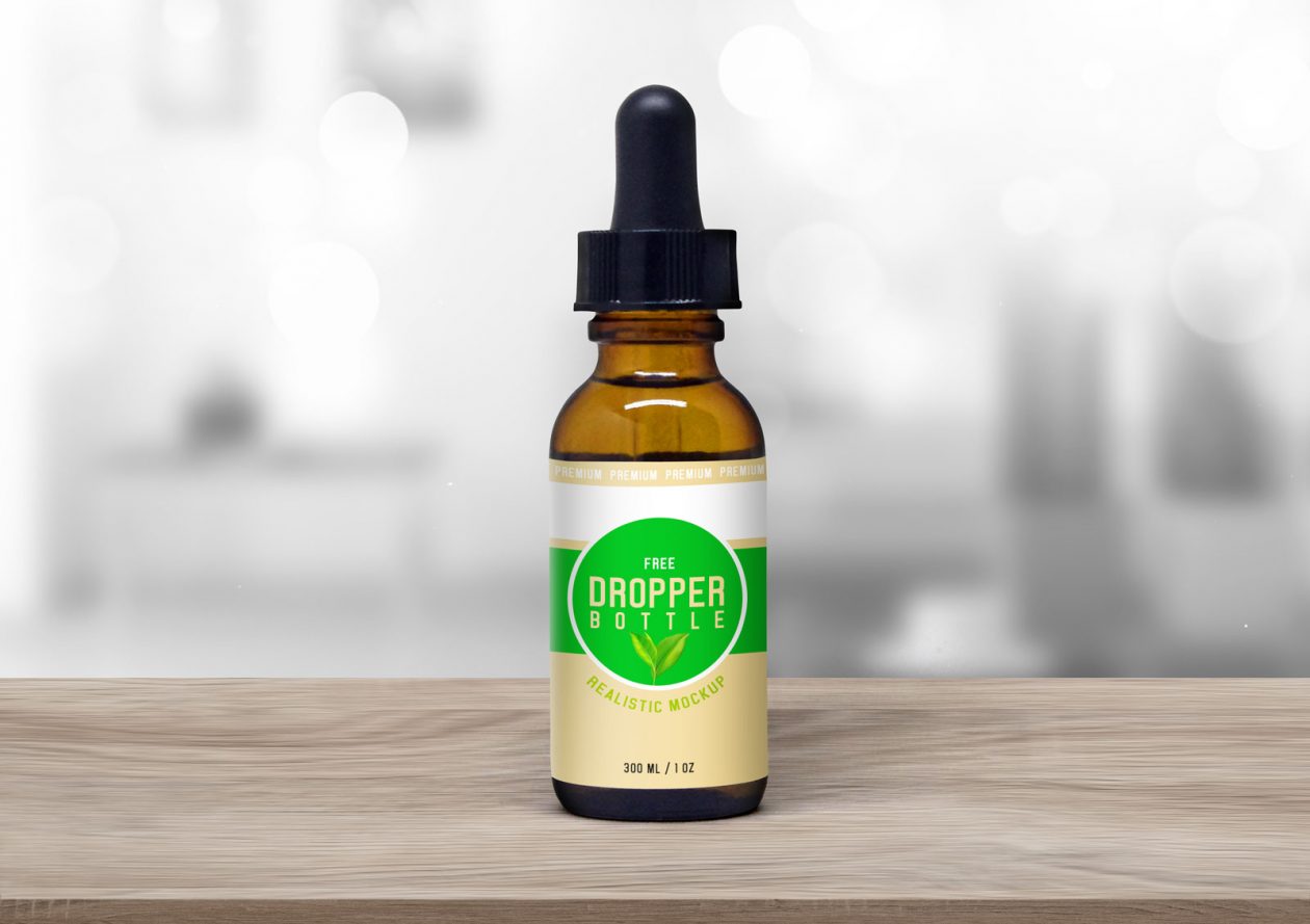 Download Free Glass Dropper Bottle Mockup PSD | Designbolts