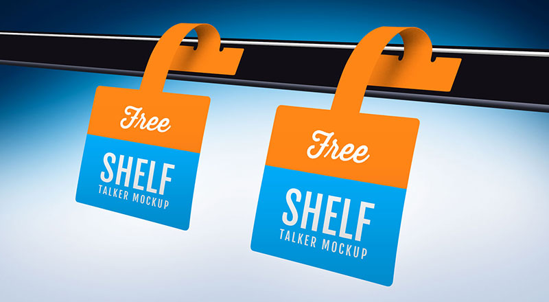 Download Free Shelf Talker Wobbler Mockup Psd Designbolts