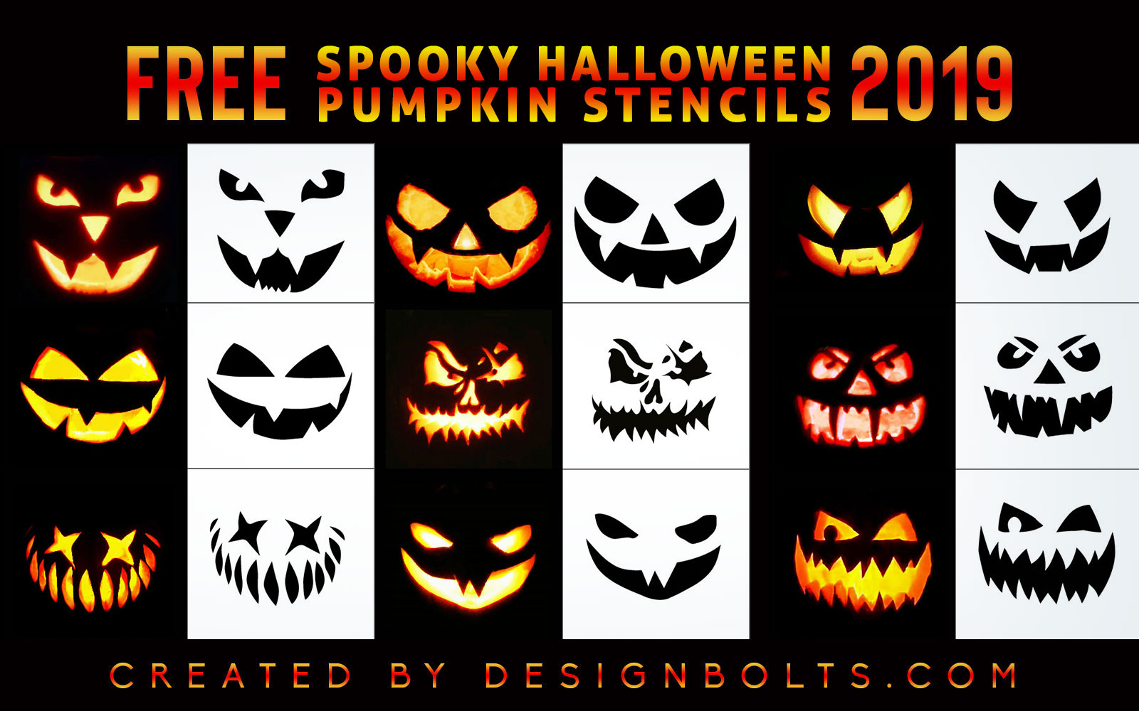 10 Free Spooky Yet Scary Halloween Pumpkin Carving Stencils Patterns Ideas 2019 Designbolts - brawl stars pumpkin stencils