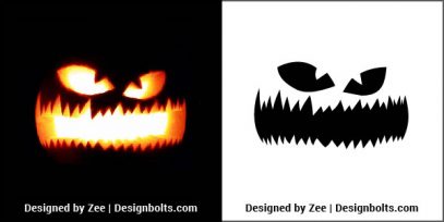 10 Free Scary Halloween Pumpkin Carving Stencils, Faces, Templates ...