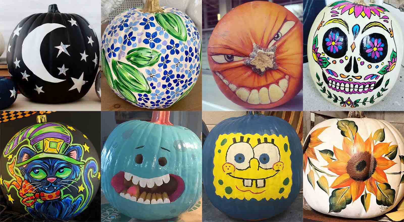 100 Cool No Carve Painted Pumpkin Ideas Designs Faces 2019 Designbolts