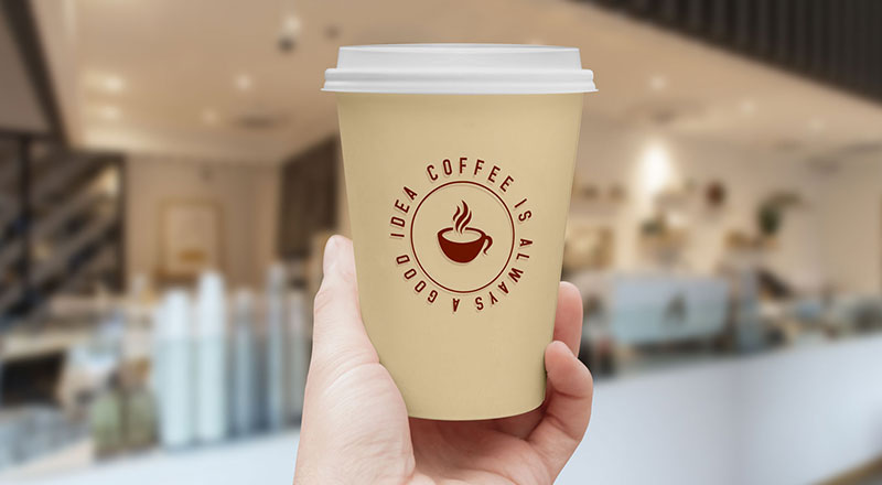 Download Free Hand Holding Coffee Cup Mockup PSD | Designbolts